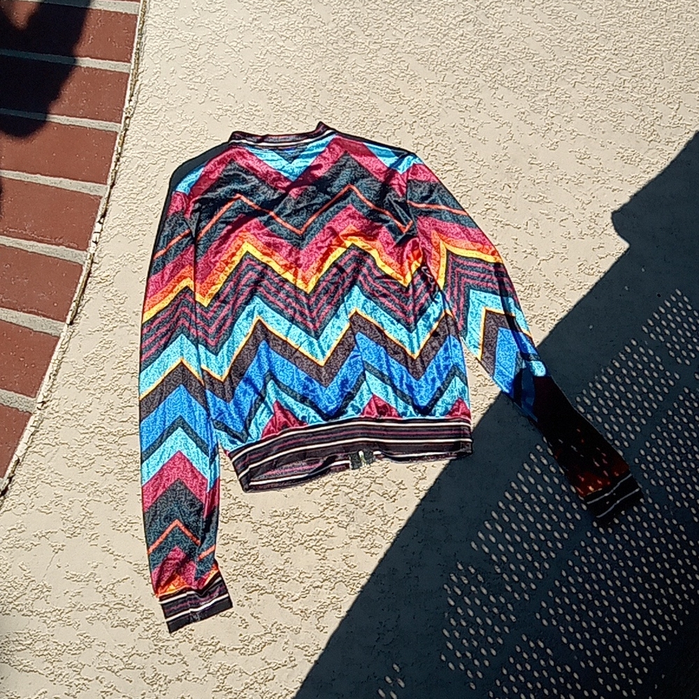 Zig Zag Track Suit Jacket Chevron Pattern - image 2
